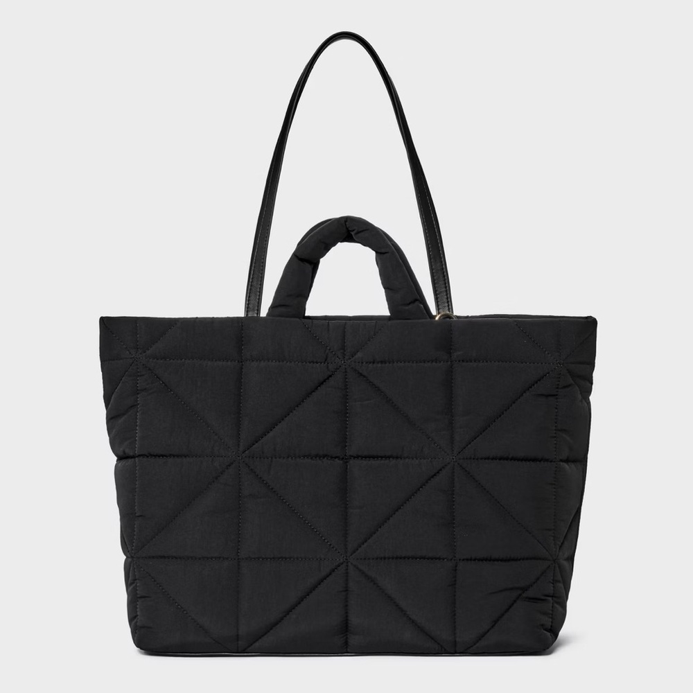 Kate Tote Handbag A New Day Black Double Shoulder Handles, Magnetic Closure NWT